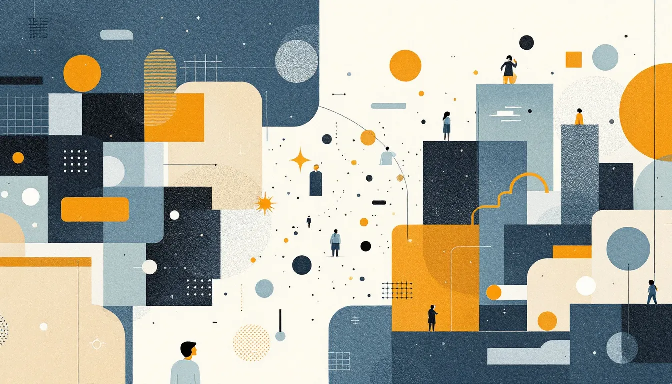 Ilustración conceptual sobre tensiones en la comunicación y publicidad institucional