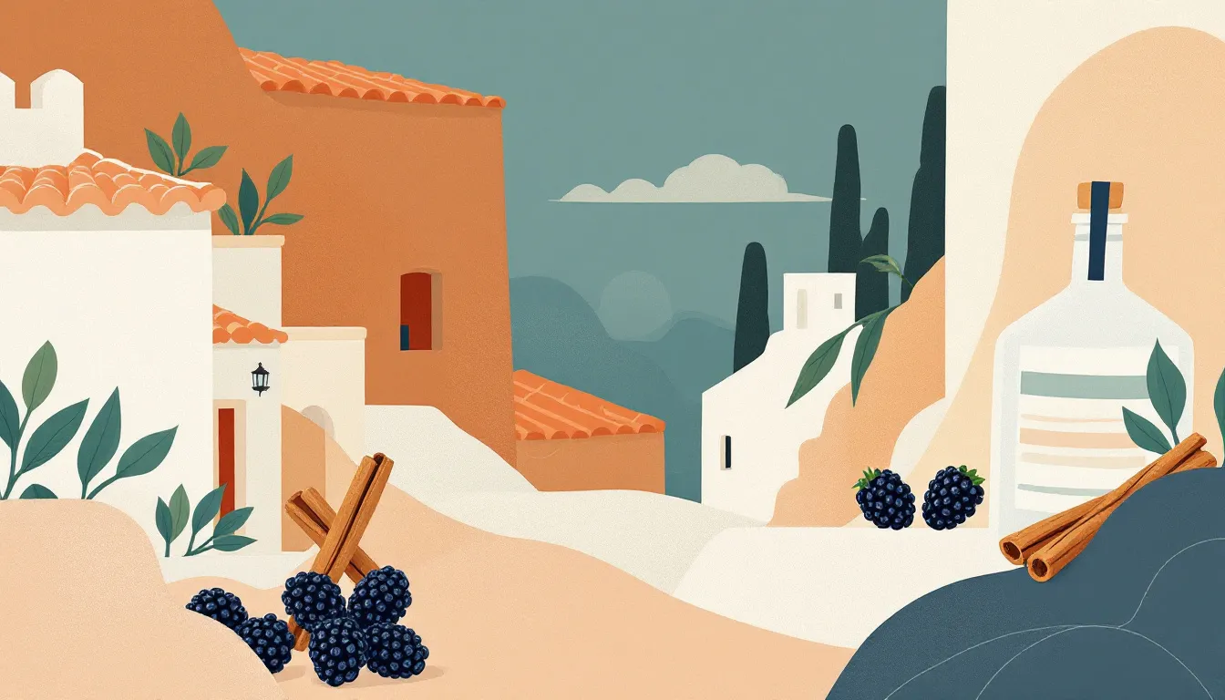 Ilustración conceptual sobre identidad local y autenticidad en marketing de bebidas premium