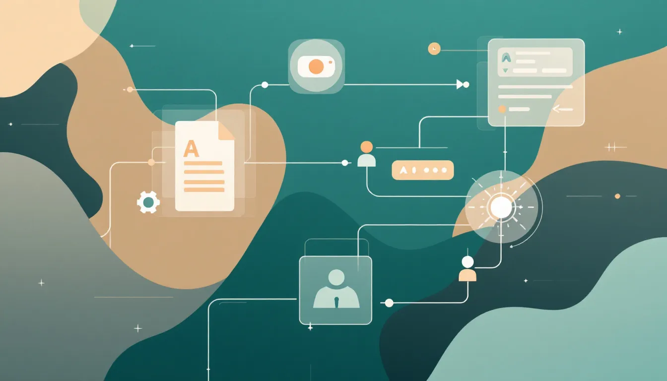 Ilustración conceptual de telemetría de contenidos y derechos digitales en sistemas de inteligencia artificial